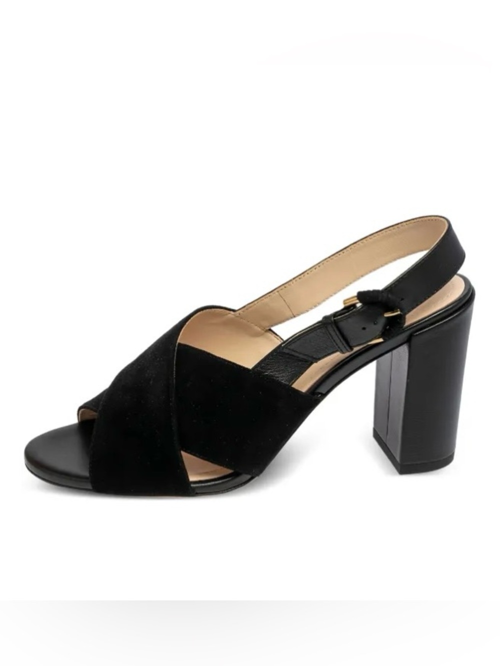 Tod’s black suede sling back sandals. Size 38